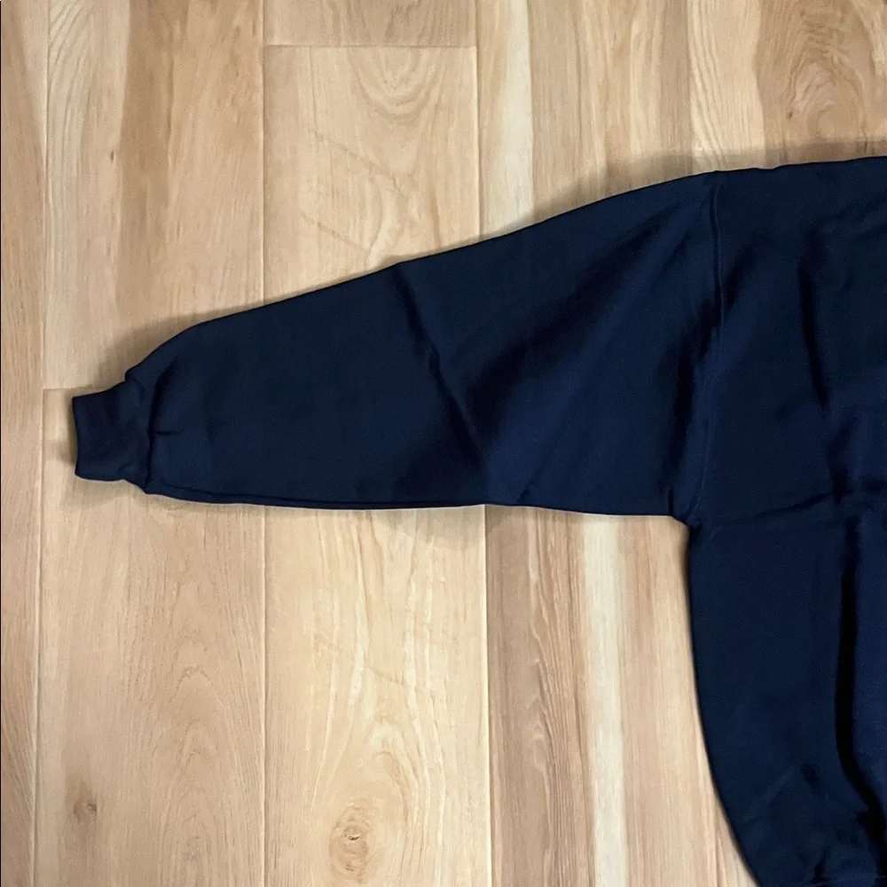 Classic Blue Sweatshirt with Rhinestone Ribbon - Picture 2 of 4